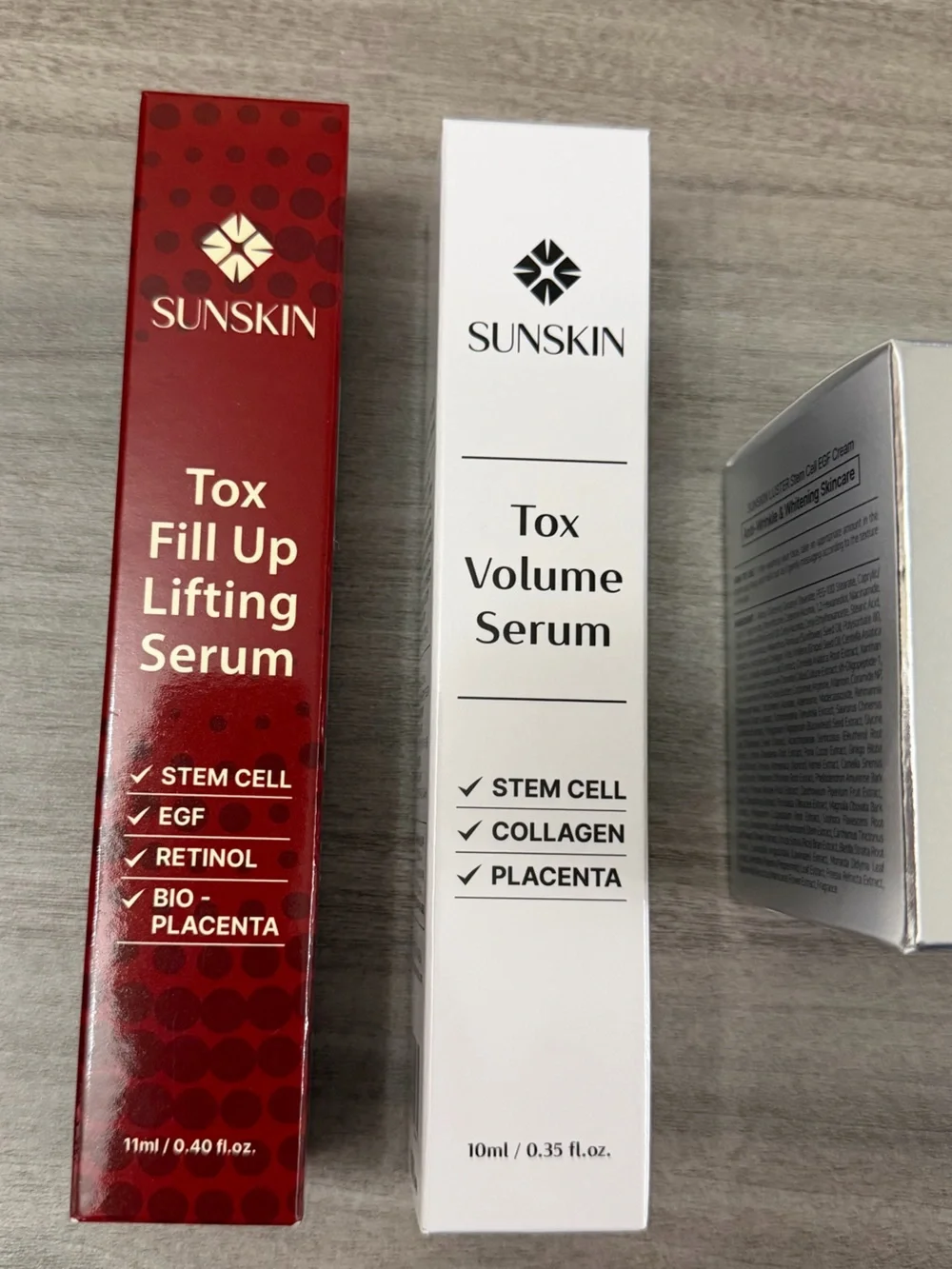 Korean SunSkin Tox Fill Up Lifting & Tox Volume Serum Skin Care Bundle
